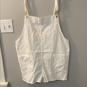 Show Me Your Mumu Trude Romper in Seasalt (offwhite) XXL. Pockets. Gold accents